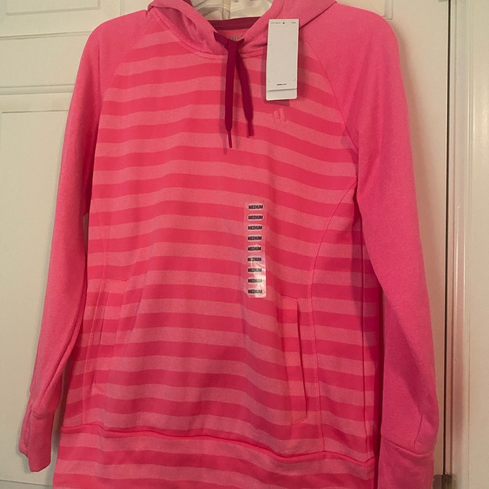 Adidas Pink Striped Women's Jacket
